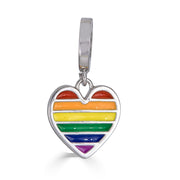 LGBTQIA+ Pride Heart Charm